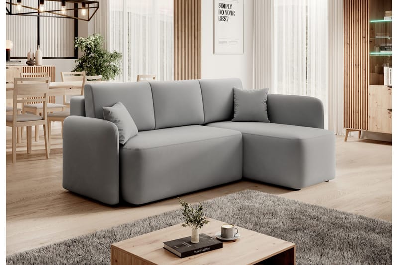 Hadson 3-sits Soffa med Divan - Grå - Möbler - Vardagsrum - Soffor - Divansoffa & schäslong