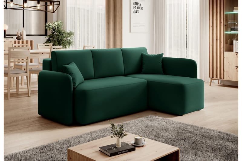 Hadson 3-sits Soffa med Divan - Grön - Möbler - Vardagsrum - Soffor - Divansoffa & schäslong