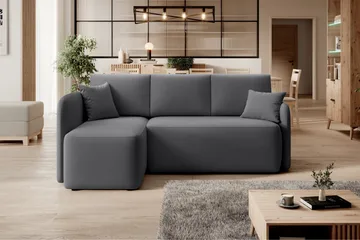 Hadson 3-sits Soffa med Divan - Mörkgrå - Möbler - Vardagsrum - Soffor - Divansoffa & schäslong