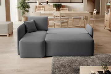 Hadson 3-sits Soffa med Divan - Mörkgrå - Möbler - Vardagsrum - Soffor - Divansoffa & schäslong