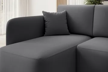 Hadson 3-sits Soffa med Divan - Mörkgrå - Möbler - Vardagsrum - Soffor - Divansoffa & schäslong