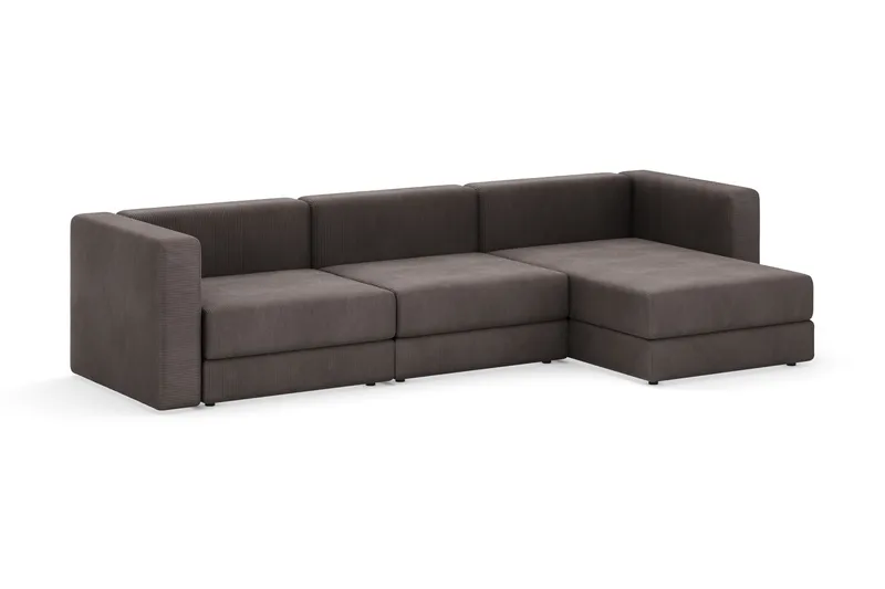 Hagblom 4-sits Divansoffa med Förvaring Vändbar - Brun - Möbler - Vardagsrum - Soffor - Divansoffa & schäslong