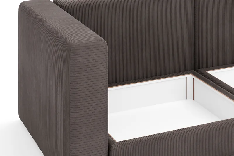 Hagblom 4-sits Divansoffa med Förvaring Vändbar - Brun - Möbler - Vardagsrum - Soffor - Divansoffa & schäslong