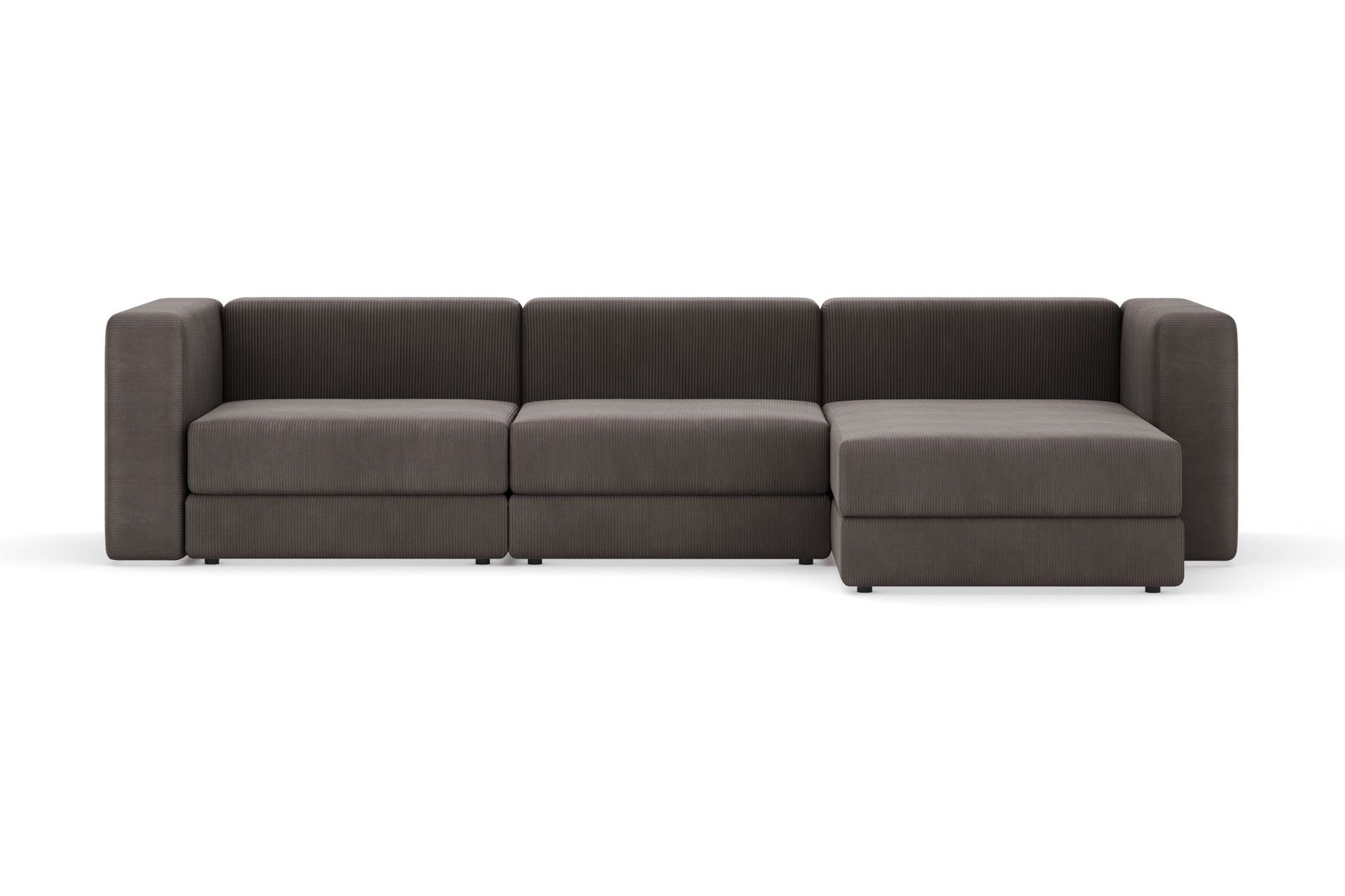 hagblom 4-sits divansoffa med förvaring vändbar - brun