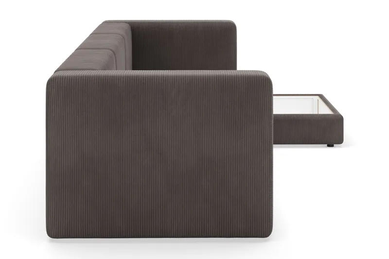Hagblom 4-sits Divansoffa med Förvaring Vändbar - Brun - Möbler - Vardagsrum - Soffor - Divansoffa & schäslong