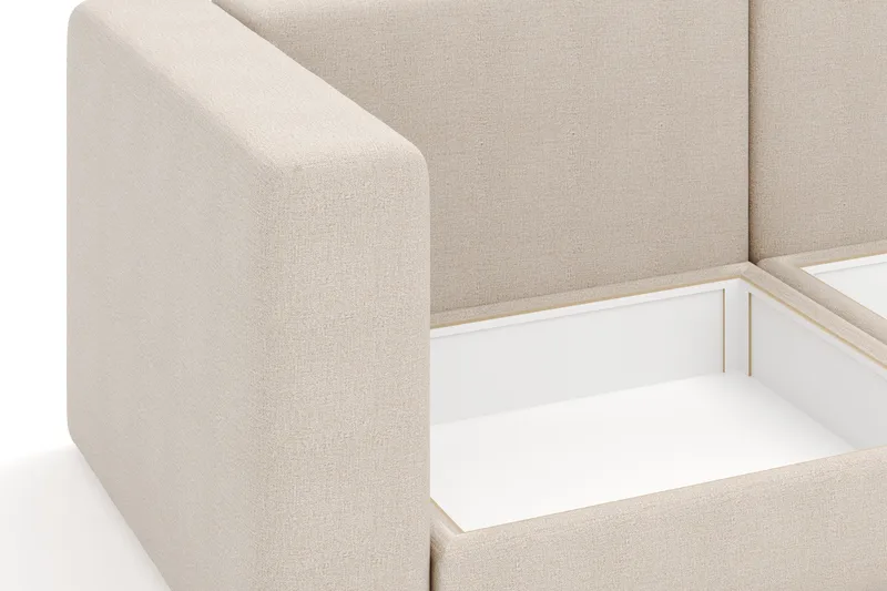 Hagblom 4-sits Vändbar Divansoffa 320 cm med Förvaring i Chenille - Beige - Möbler - Vardagsrum - Soffor - Divansoffa & schäslong
