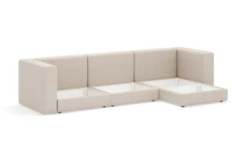 Hagblom 4-sits Vändbar Divansoffa 320 cm med Förvaring i Chenille - Beige - Möbler - Vardagsrum - Soffor - Divansoffa & schäslong