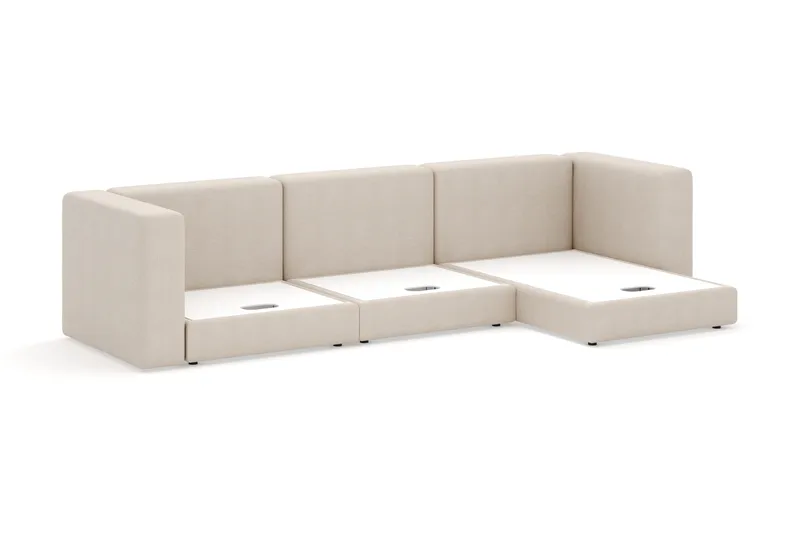 Hagblom 4-sits Vändbar Divansoffa 320 cm med Förvaring i Chenille - Beige - Möbler - Vardagsrum - Soffor - Divansoffa & schäslong