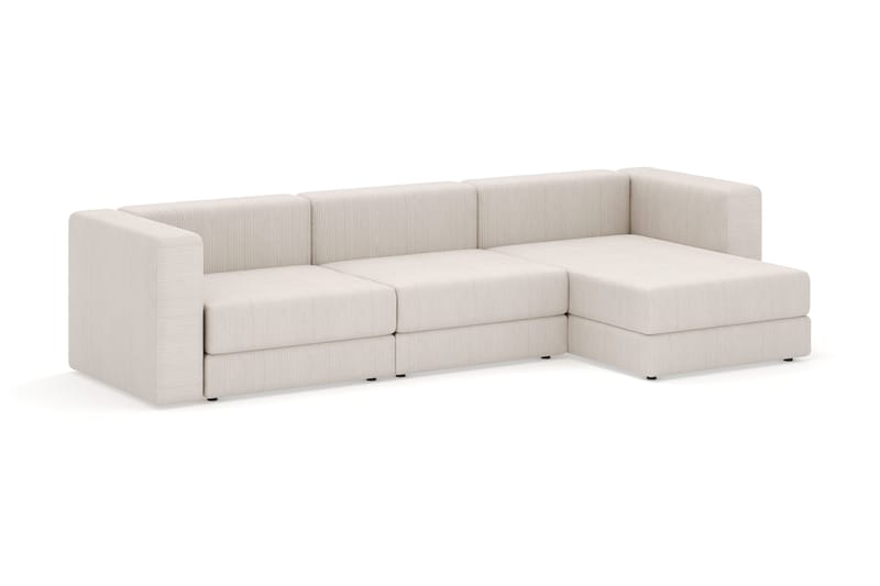 Hagblom 4-sits Vändbar Divansoffa 320 cm med Förvaring i Manchestertyg - Beige - Möbler - Vardagsrum - Soffor - Divansoffa & schäslong