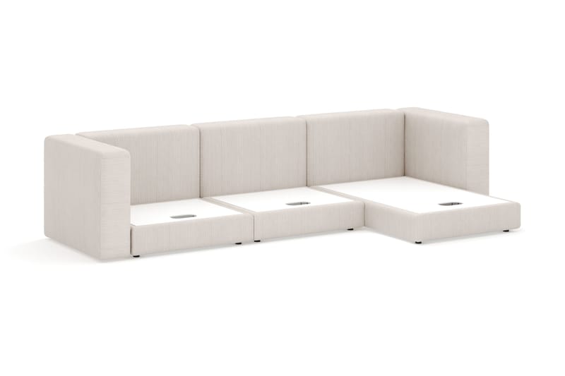 Hagblom 4-sits Vändbar Divansoffa 320 cm med Förvaring i Manchestertyg - Beige - Möbler - Vardagsrum - Soffor - Divansoffa & schäslong