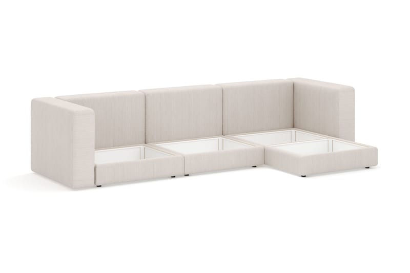 Hagblom 4-sits Vändbar Divansoffa 320 cm med Förvaring i Manchestertyg - Beige - Möbler - Vardagsrum - Soffor - Divansoffa & schäslong