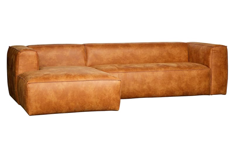 Harlow Divansoffa Vänster Äkta Läder - Cognac - Möbler - Vardagsrum - Soffor - Divansoffa & schäslong