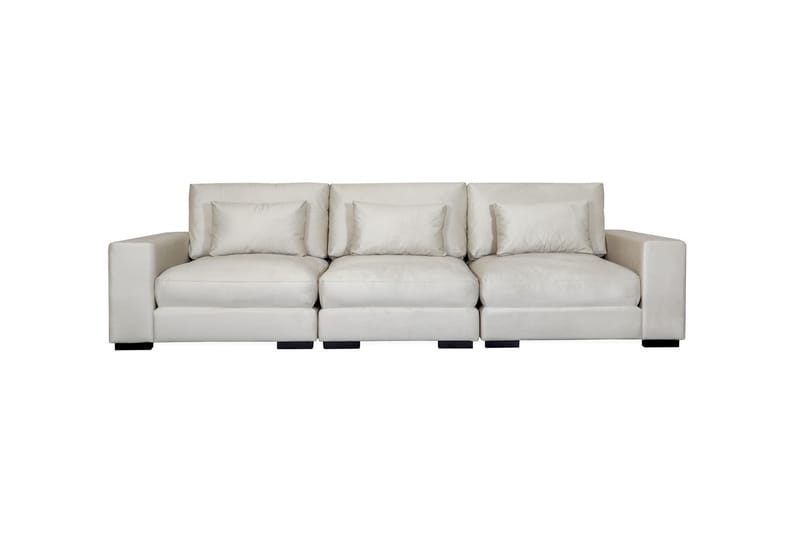 HAVANA 3-sits soffa sammet Vit - Sammetssoffor - 3-sits soffor