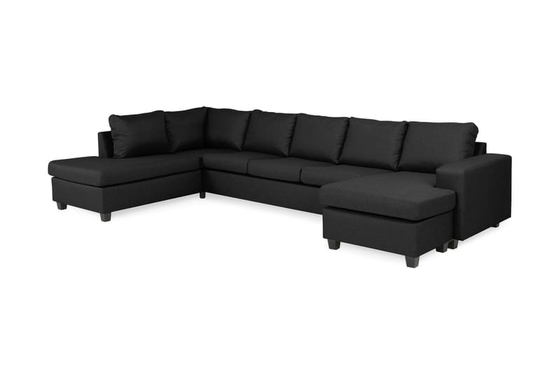 HAVANA U-soffa Large med Divan Höger Mörkgrå - U-soffor