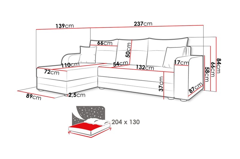 Hewlet Soffa med Divan 3-sits - Grön - Möbler - Vardagsrum - Soffor - Divansoffa & schäslong