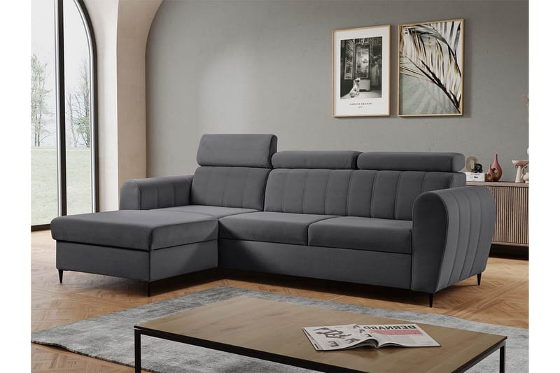 Hoffman Soffa med Divan 3-sits - Grå - Möbler - Vardagsrum - Soffor - Divansoffa & schäslong
