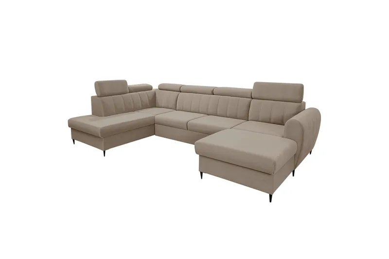 Hoffman Soffa med Divan och Schäslong 4-sits, Beige