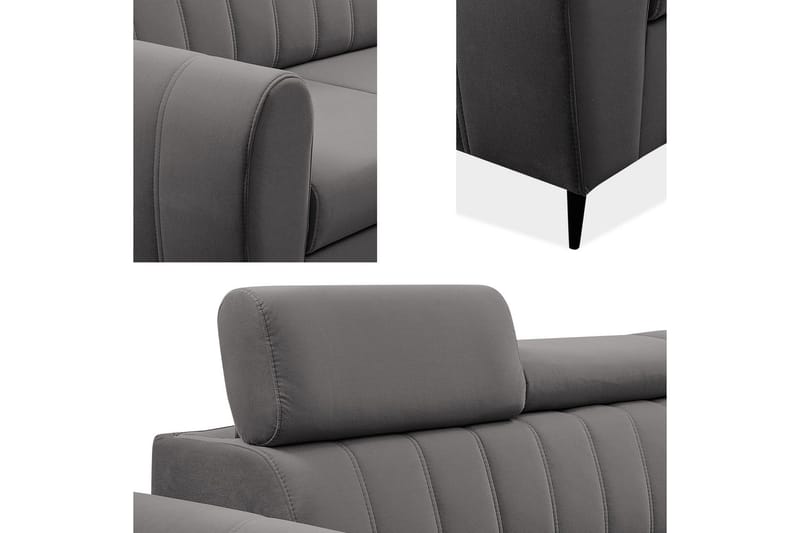 Hoffman Soffa med Schäslong 3-sits - Grå - Möbler - Vardagsrum - Soffor - Divansoffa & schäslong