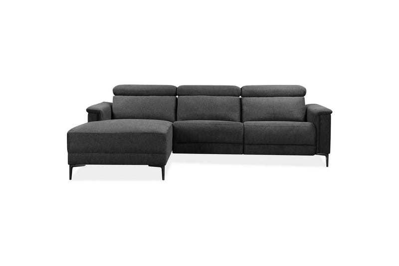 Hörnsoffa 3-sits Lund Antracit, Belfast tyg, Vänster Manuell Fåtölj - Antracit, Belfast tyg, Vänster Manuell Fåtölj - Möbler - Vardagsrum - Soffor - Reclinersoffor & Biosoffor