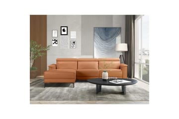 Hörnsoffa 3-sits Lund Cognac, PU, Vänster Manuell Fåtölj - Cognac, PU, Vänster Manuell Fåtölj - Möbler - Vardagsrum - Soffor - Reclinersoffor & Biosoffor