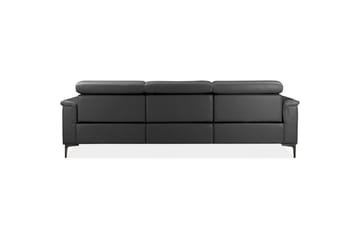 Hörnsoffa 3-sits Lund Grå, Läder/PU, Höger manuell vilstol - Grå, Läder/PU, Höger manuell vilstol - Möbler - Vardagsrum - Soffor - Reclinersoffor & Biosoffor