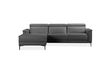 Hörnsoffa 3-sits Lund Grå, PU, Vänster Elektrisk Fåtölj - Grå, PU, Vänster Elektrisk Fåtölj - Möbler - Vardagsrum - Soffor - Reclinersoffor & Biosoffor