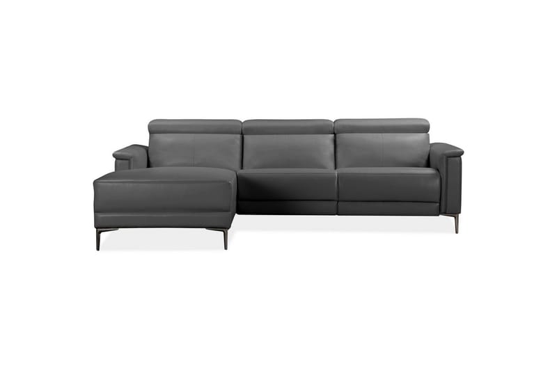 Hörnsoffa 3-sits Lund Grå, PU, Vänster Elektrisk Fåtölj - Grå, PU, Vänster Elektrisk Fåtölj - Möbler - Vardagsrum - Soffor - Reclinersoffor & Biosoffor
