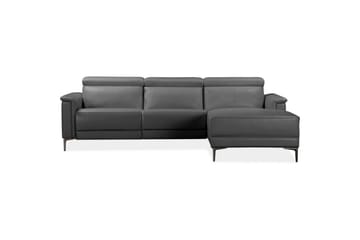 Hörnsoffa 3-sits Lund Grå, PU, Höger manuell vilstol - Grå, PU, Höger manuell vilstol - Möbler - Vardagsrum - Soffor - Reclinersoffor & Biosoffor