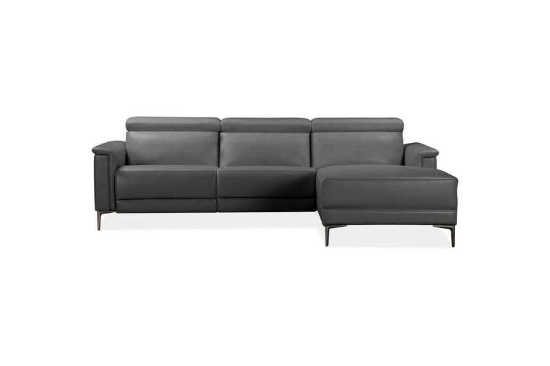 Hörnsoffa 3-sits Lund Grå, PU, Höger manuell vilstol - Grå, PU, Höger manuell vilstol - Möbler - Vardagsrum - Soffor - Reclinersoffor & Biosoffor