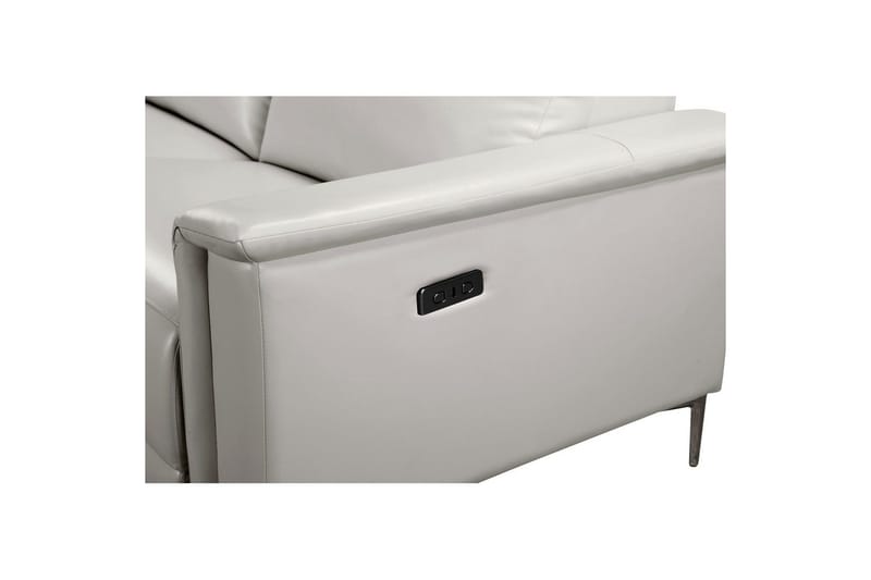 Hörnsoffa 3-sits Lund Kräm, Läder/PU, Vänster Elektrisk Fåtölj - Kräm, Läder/PU, Vänster Elektrisk Fåtölj - Möbler - Vardagsrum - Soffor - Reclinersoffor & Biosoffor