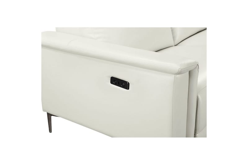 Hörnsoffa 3-sits Lund Kräm, PU, Höger elektrisk vilstol - Kräm, PU, Höger elektrisk vilstol - Möbler - Vardagsrum - Soffor - Reclinersoffor & Biosoffor