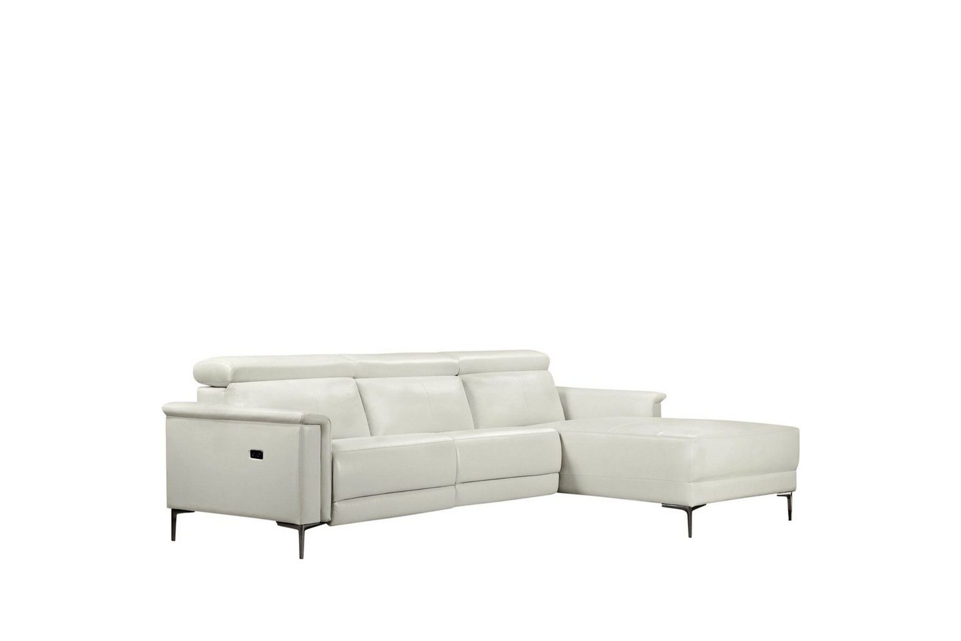 hörnsoffa 3-sits lund kräm, pu, höger elektrisk vilstol - kräm, pu, höger elektrisk vilstol