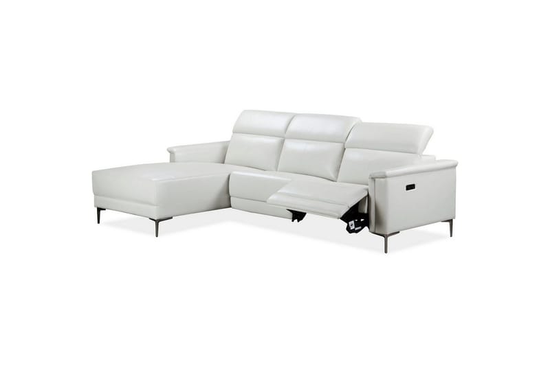 Hörnsoffa 3-sits Lund Kräm, PU, Vänster Elektrisk Fåtölj - Kräm, PU, Vänster Elektrisk Fåtölj - Möbler - Vardagsrum - Soffor - Reclinersoffor & Biosoffor