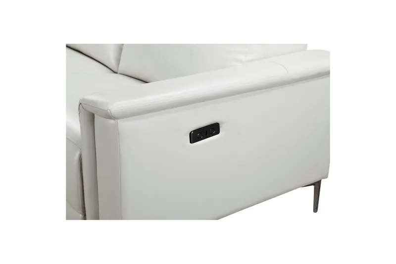 Hörnsoffa 3-sits Lund Kräm, PU, Vänster Elektrisk Fåtölj - Kräm, PU, Vänster Elektrisk Fåtölj - Möbler - Vardagsrum - Soffor - Reclinersoffor & Biosoffor