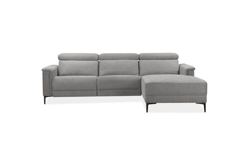 Hörnsoffa 3-sits Lund Ljusgrå, Belfast tyg, Höger elektrisk vilstol - Ljusgrå, Belfast tyg, Höger elektrisk vilstol - Möbler - Vardagsrum - Soffor - Reclinersoffor & Biosoffor