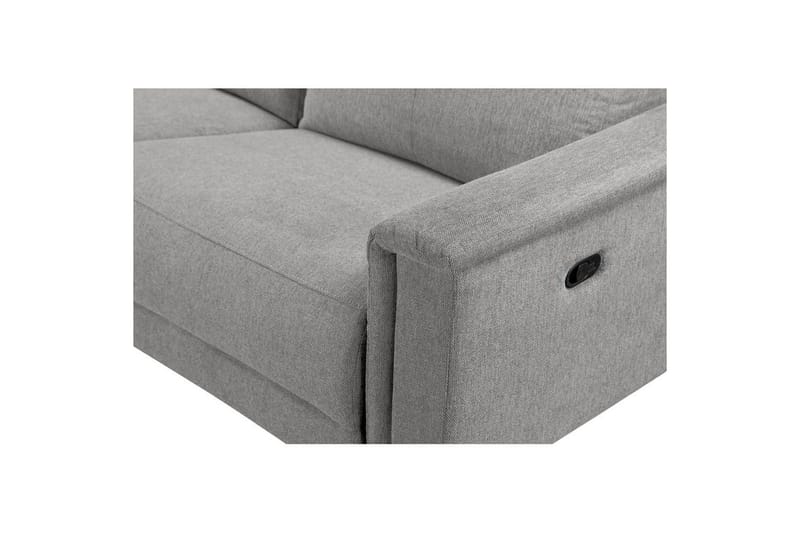 Hörnsoffa 3-sits Lund Ljusgrå, Belfast tyg, Vänster Manuell Fåtölj - Ljusgrå, Belfast tyg, Vänster Manuell Fåtölj - Möbler - Vardagsrum - Soffor - Reclinersoffor & Biosoffor