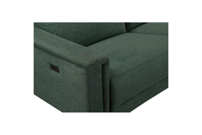 Hörnsoffa 3-sits Lund Mörkgrön, Belfast tyg, Höger elektrisk vilstol - Mörkgrön, Belfast tyg, Höger elektrisk vilstol - Möbler - Vardagsrum - Soffor - Reclinersoffor & Biosoffor