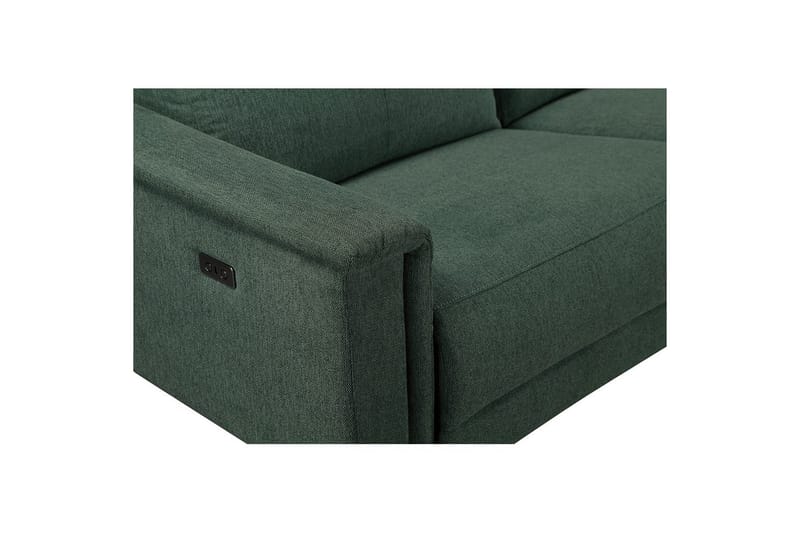 Hörnsoffa 3-sits Lund Mörkgrön, Belfast tyg, Höger elektrisk vilstol - Mörkgrön, Belfast tyg, Höger elektrisk vilstol - Möbler - Vardagsrum - Soffor - Reclinersoffor & Biosoffor