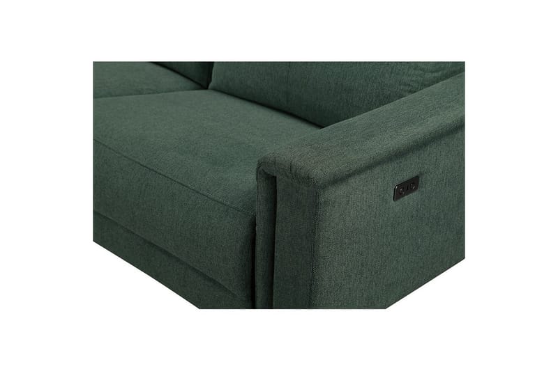 Hörnsoffa 3-sits Lund Mörkgrön, Belfast tyg, Vänster Elektrisk Fåtölj - Mörkgrön, Belfast tyg, Vänster Elektrisk Fåtölj - Möbler - Vardagsrum - Soffor - Reclinersoffor & Biosoffor