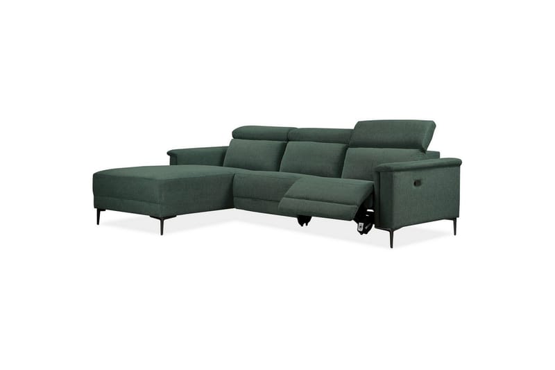 Hörnsoffa 3-sits Lund Mörkgrön, Belfast tyg, Vänster Manuell Fåtölj - Mörkgrön, Belfast tyg, Vänster Manuell Fåtölj - Möbler - Vardagsrum - Soffor - Reclinersoffor & Biosoffor