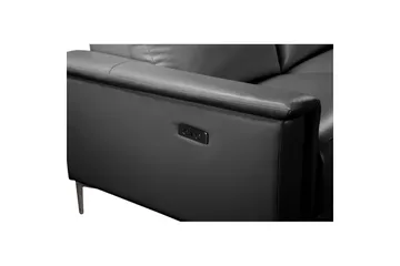 Hörnsoffa 3-sits Lund Svart, Läder/PU, Höger elektrisk vilstol - Svart, Läder/PU, Höger elektrisk vilstol - Möbler - Vardagsrum - Soffor - Reclinersoffor & Biosoffor