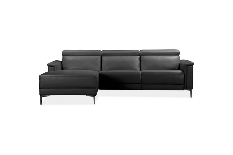 Hörnsoffa 3-sits Lund Svart, PU, Vänster Manuell Fåtölj - Svart, PU, Vänster Manuell Fåtölj - Möbler - Vardagsrum - Soffor - Reclinersoffor & Biosoffor