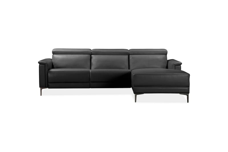 Hörnsoffa 3-sits Lund Svart, PU, Höger elektrisk vilstol - Svart, PU, Höger elektrisk vilstol - Möbler - Vardagsrum - Soffor - Reclinersoffor & Biosoffor