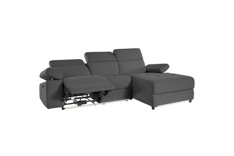 Hörnsoffa 3-sits Rayland Antracit, Sunday tyg, Höger manuell vilstol - Antracit, Sunday tyg, Höger manuell vilstol - Möbler - Vardagsrum - Soffor - Reclinersoffor & Biosoffor