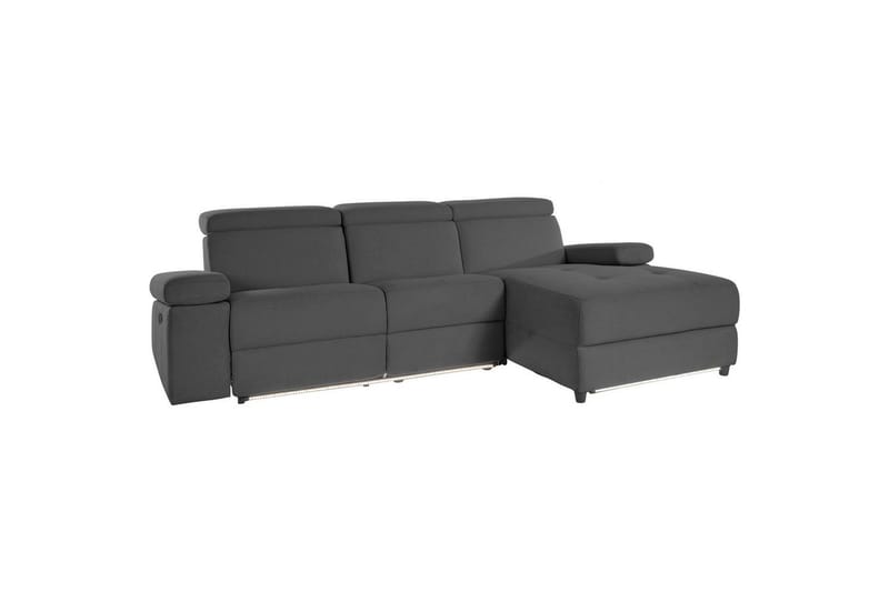 Hörnsoffa 3-sits Rayland Antracit, Sunday tyg, Höger manuell vilstol - Antracit, Sunday tyg, Höger manuell vilstol - Möbler - Vardagsrum - Soffor - Reclinersoffor & Biosoffor