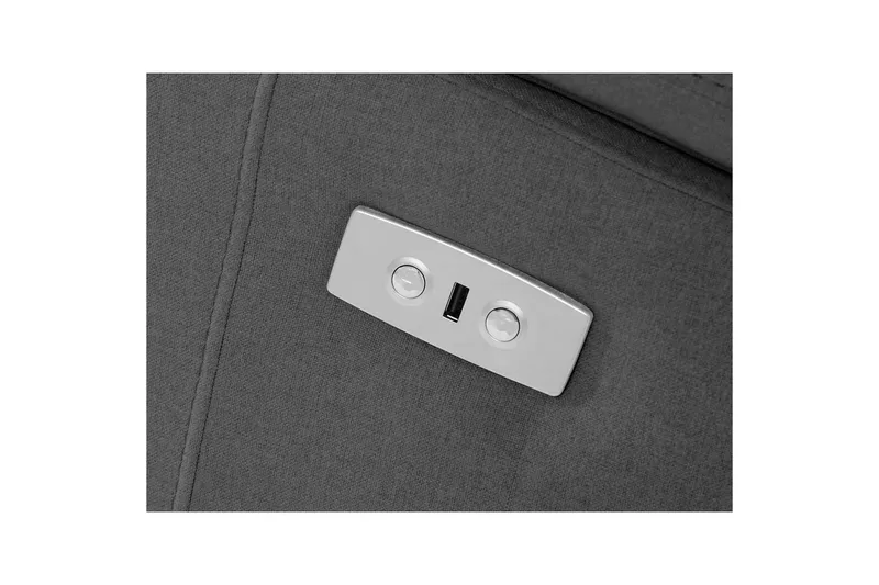 Hörnsoffa 3-sits Rayland Antracit, Sunday tyg, Vänster Elektrisk Fåtölj - Antracit, Sunday tyg, Vänster Elektrisk Fåtölj - Möbler - Vardagsrum - Soffor - Reclinersoffor & Biosoffor