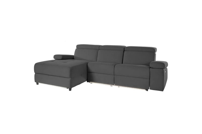 Hörnsoffa 3-sits Rayland Antracit, Sunday tyg, Vänster Elektrisk Fåtölj - Antracit, Sunday tyg, Vänster Elektrisk Fåtölj - Möbler - Vardagsrum - Soffor - Reclinersoffor & Biosoffor