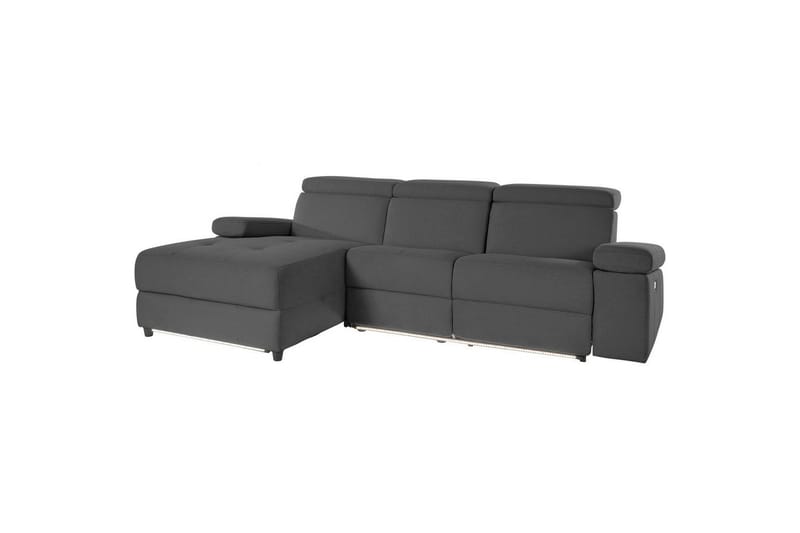 Hörnsoffa 3-sits Rayland Antracit, Sunday tyg, Vänster Elektrisk Fåtölj - Antracit, Sunday tyg, Vänster Elektrisk Fåtölj - Möbler - Vardagsrum - Soffor - Reclinersoffor & Biosoffor