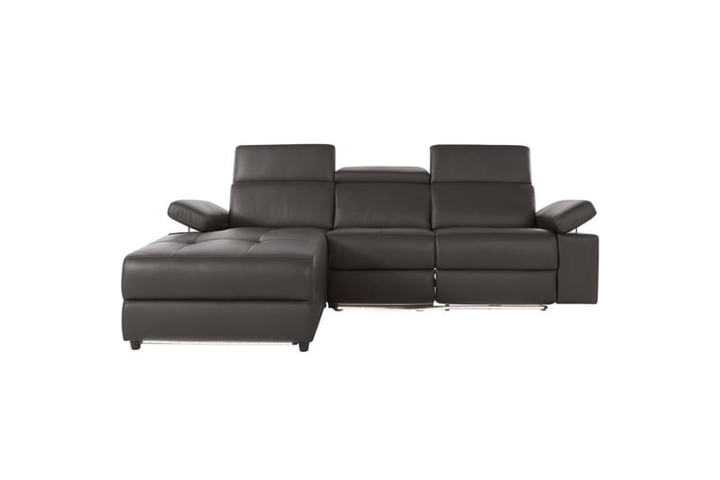 Hörnsoffa 3-sits Rayland Brun, Läder/PU, Vänster Elektrisk Fåtölj - Brun, Läder/PU, Vänster Elektrisk Fåtölj - Möbler - Vardagsrum - Soffor - Reclinersoffor & Biosoffor