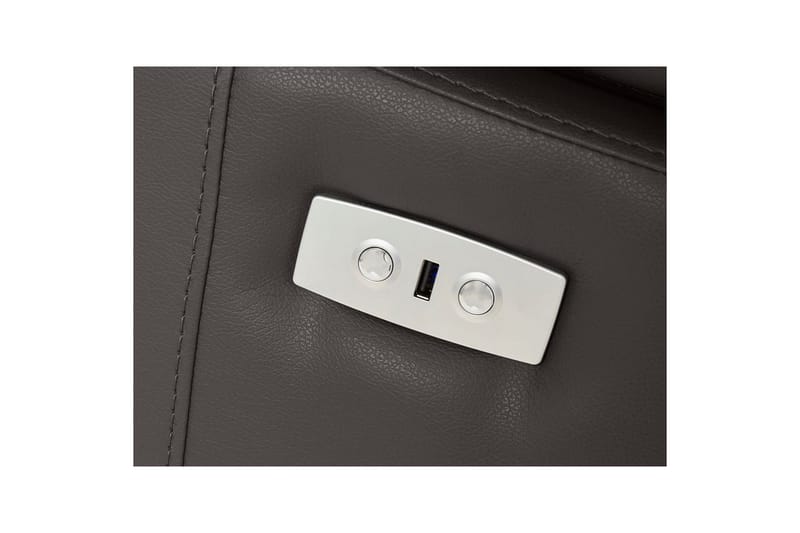 Hörnsoffa 3-sits Rayland Brun, Läder/PU, Vänster Elektrisk Fåtölj - Brun, Läder/PU, Vänster Elektrisk Fåtölj - Möbler - Vardagsrum - Soffor - Reclinersoffor & Biosoffor
